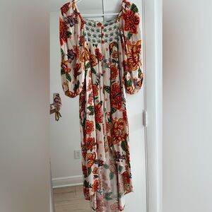 Farm Rio Floral Puff Sleeve tunic